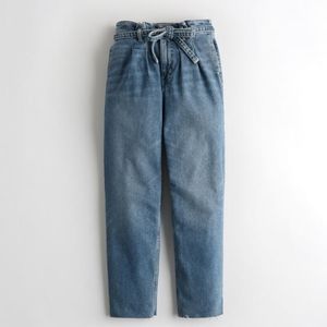 Paperbag waist pants mom Jean's